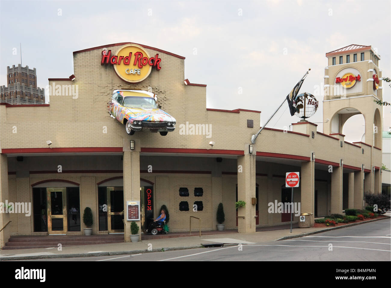 American Hard Rock Cafe logo restaurant à Niagara Falls New York NY photos photos photos photographie horizontale aux États-Unis US haute résolution Banque D'Images