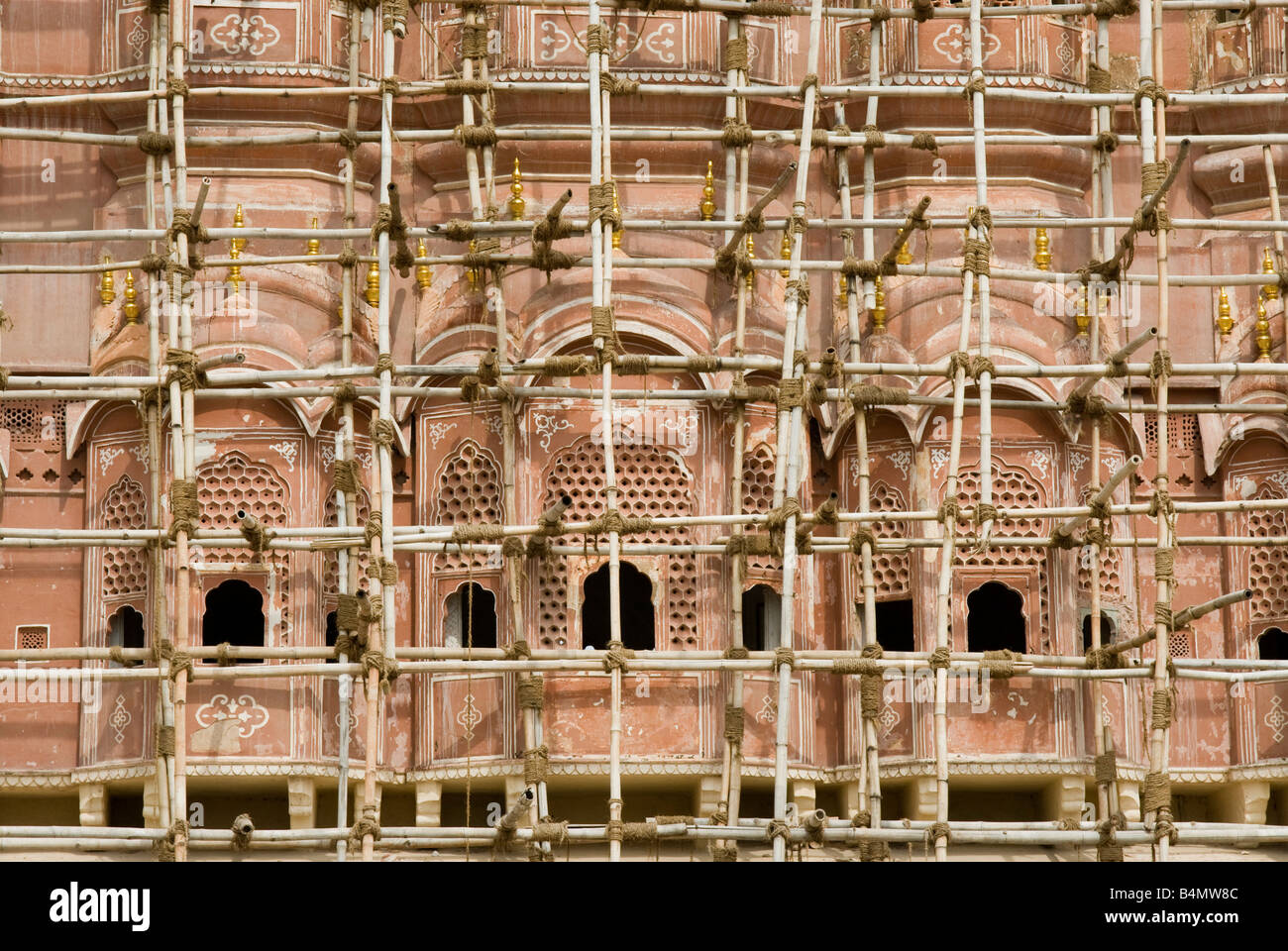 Inde Rajasthan Jaipur Hawa Mahal Palace Banque D'Images