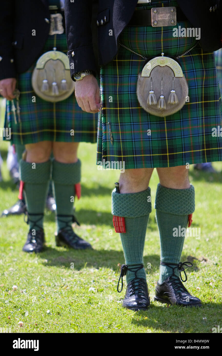 Les kilts et sporrens. Highland Gathering 2008 Harpenden Banque D'Images