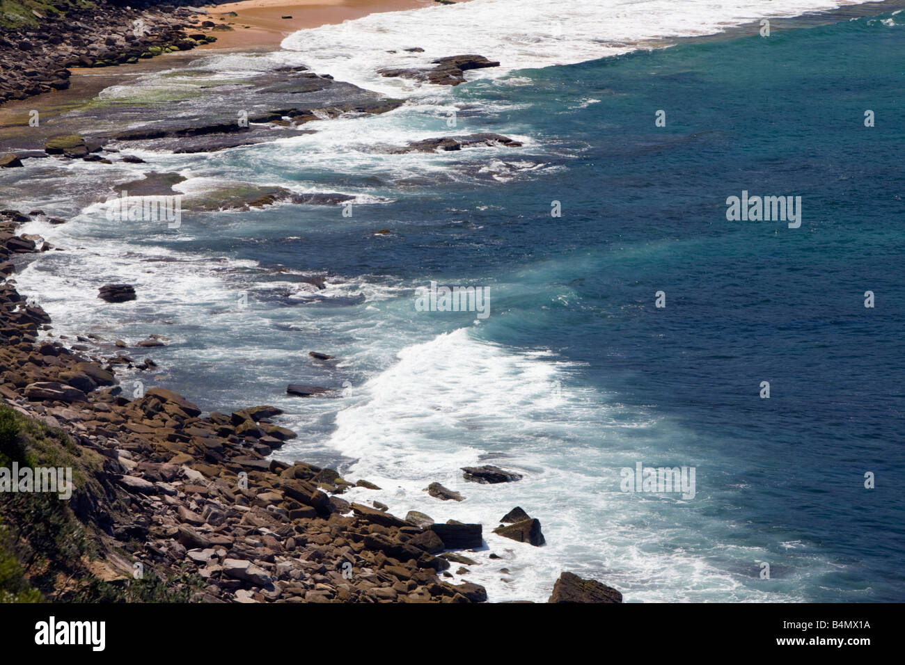 Bungan Beach sur la plages du nord de Sydney, Australie Banque D'Images