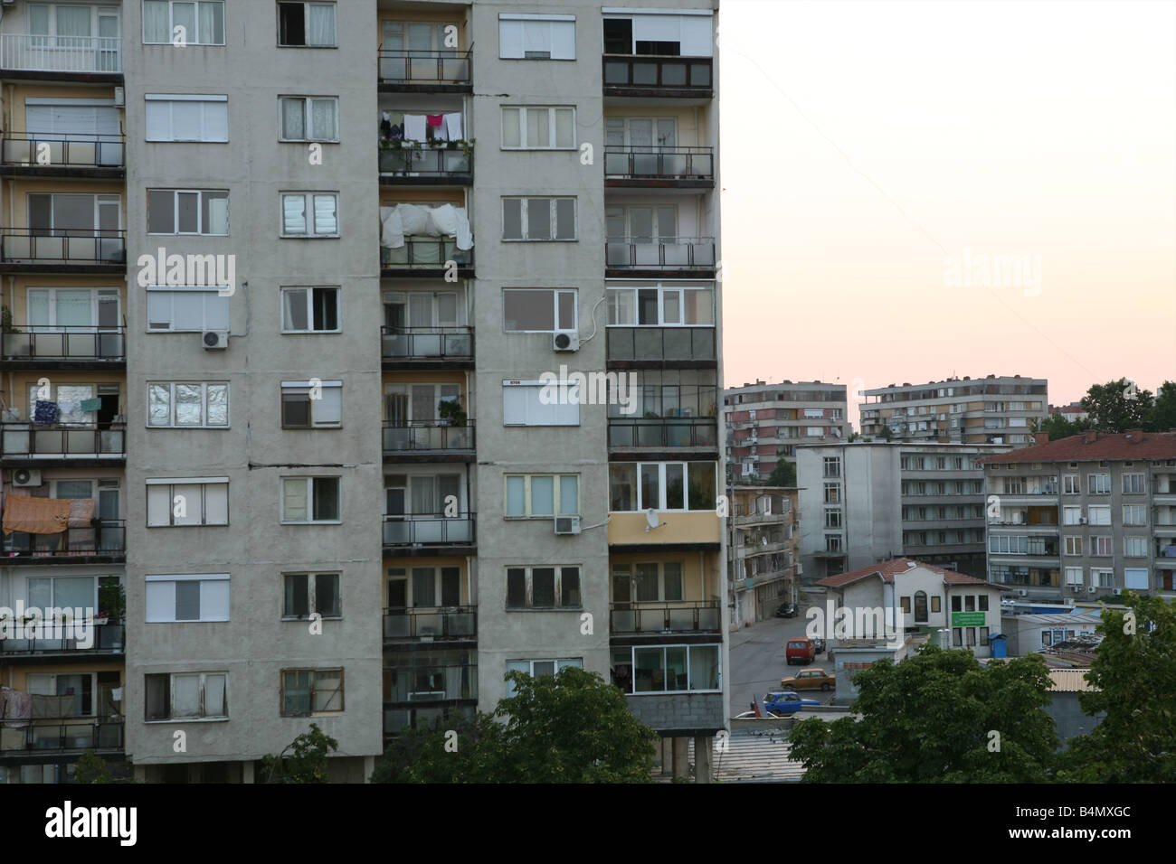 Télévision appartements à Sofia Bulgarie Banque D'Images
