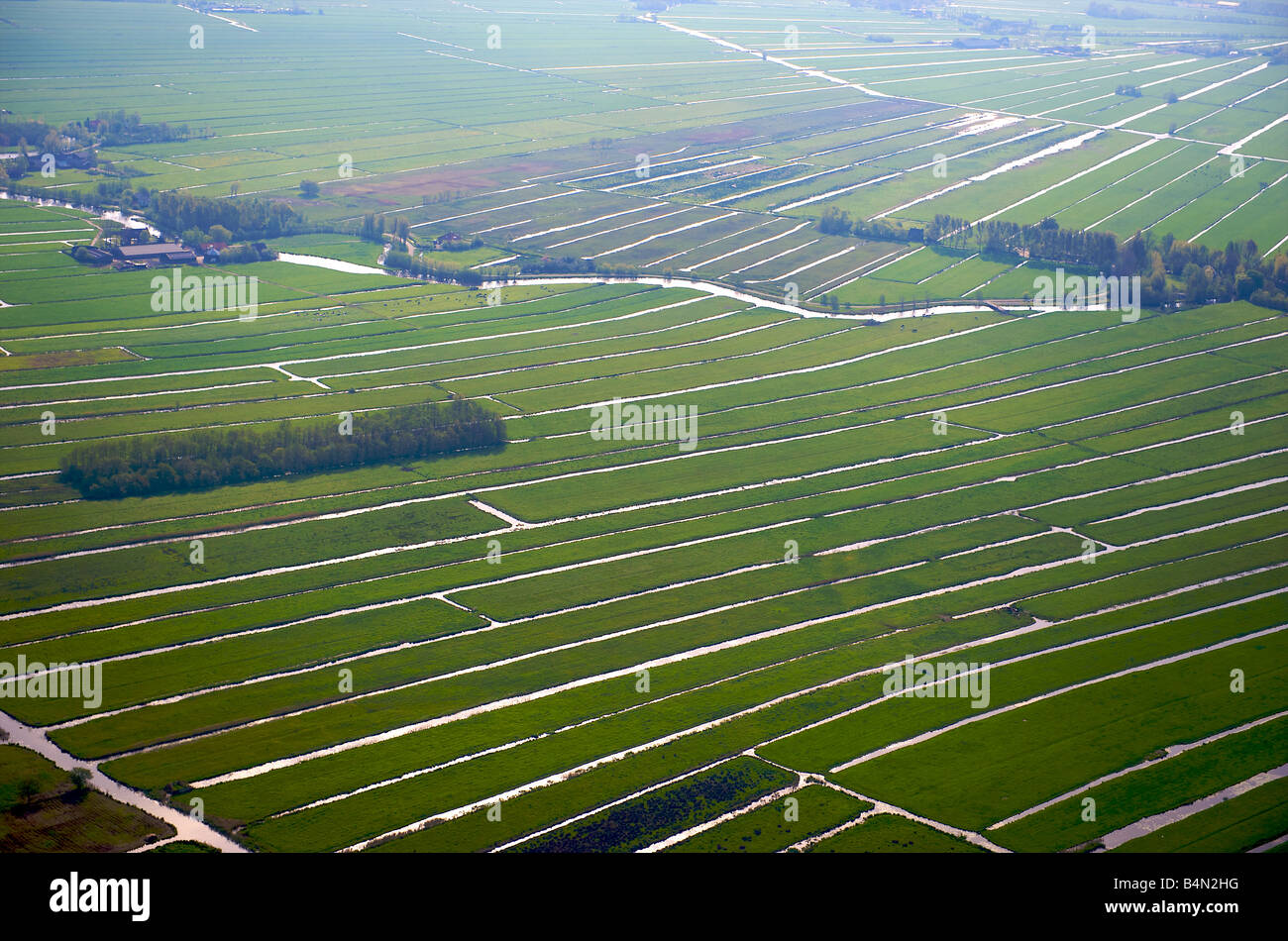Hollande vue aérienne du Groene Hart Banque D'Images