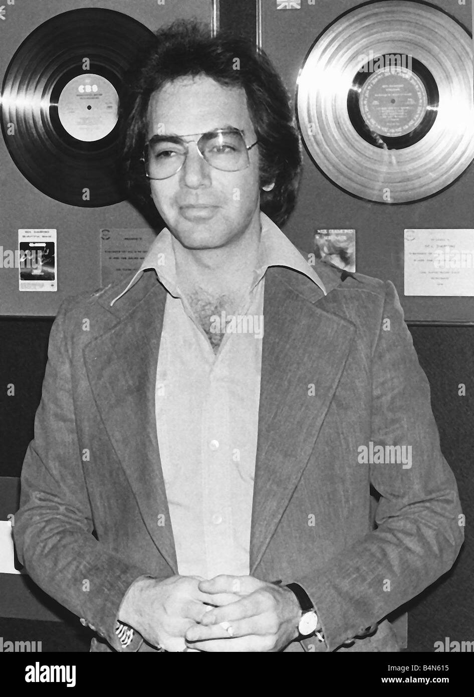 Neil Diamond chanteur auteur-compositeur américain 1977 Banque D'Images