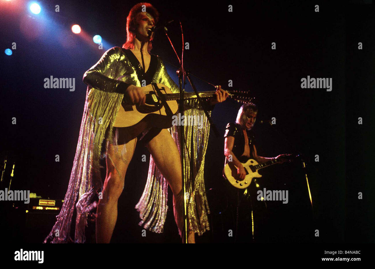 David Bowie en concert 1973 Banque D'Images