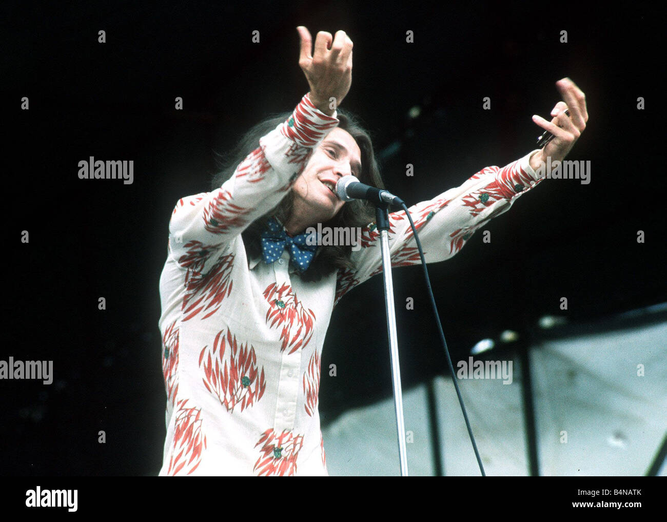 Ray Davies des Kinks La ville blanche pop festival Circa 1970 Banque D'Images