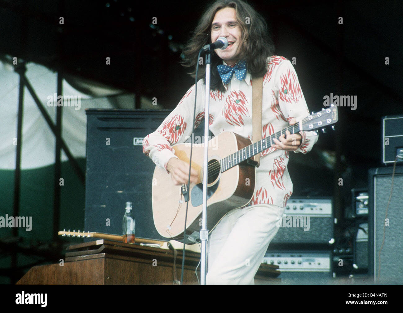 Ray Davies des Kinks La ville blanche pop festival Circa 1970 Banque D'Images