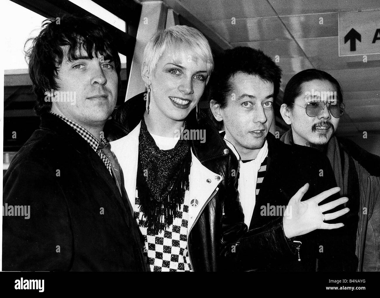 Le groupe pop britannique les touristes avec Annie Lennox, chanteuse écossaise 1980 Banque D'Images