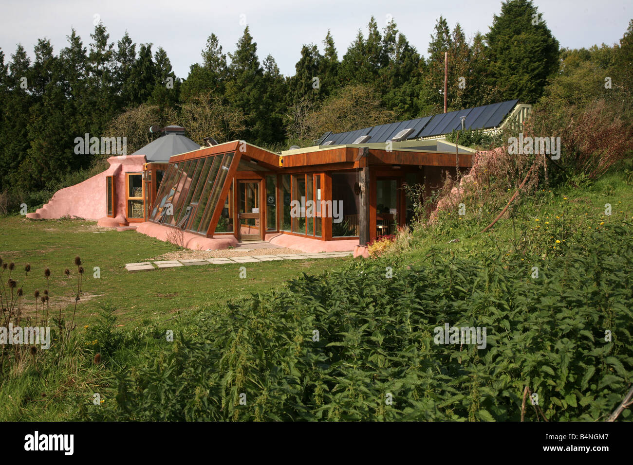 Earthship, Stanmer Park, Brighton Banque D'Images