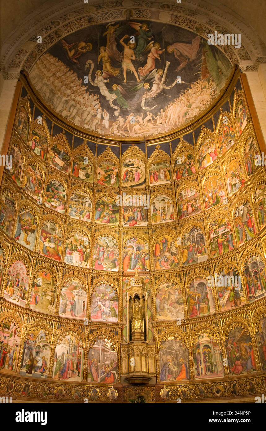 La Cathédrale de Salamanque- 3 de l'intérieur, Retable Banque D'Images