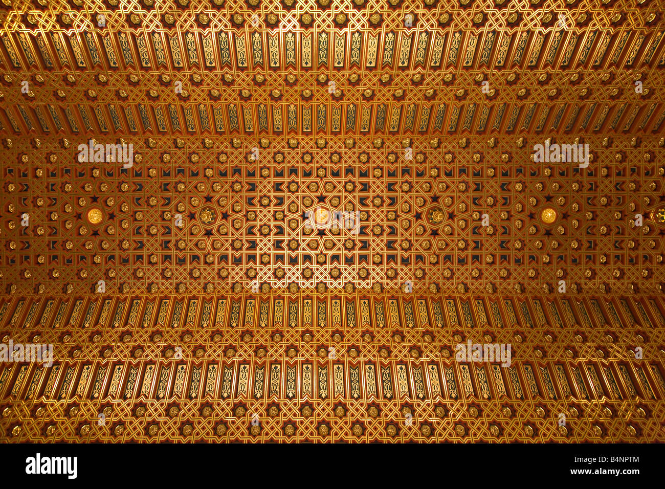 Segovia - plafond mauresque ornés dans l'Alcázar 2 Banque D'Images