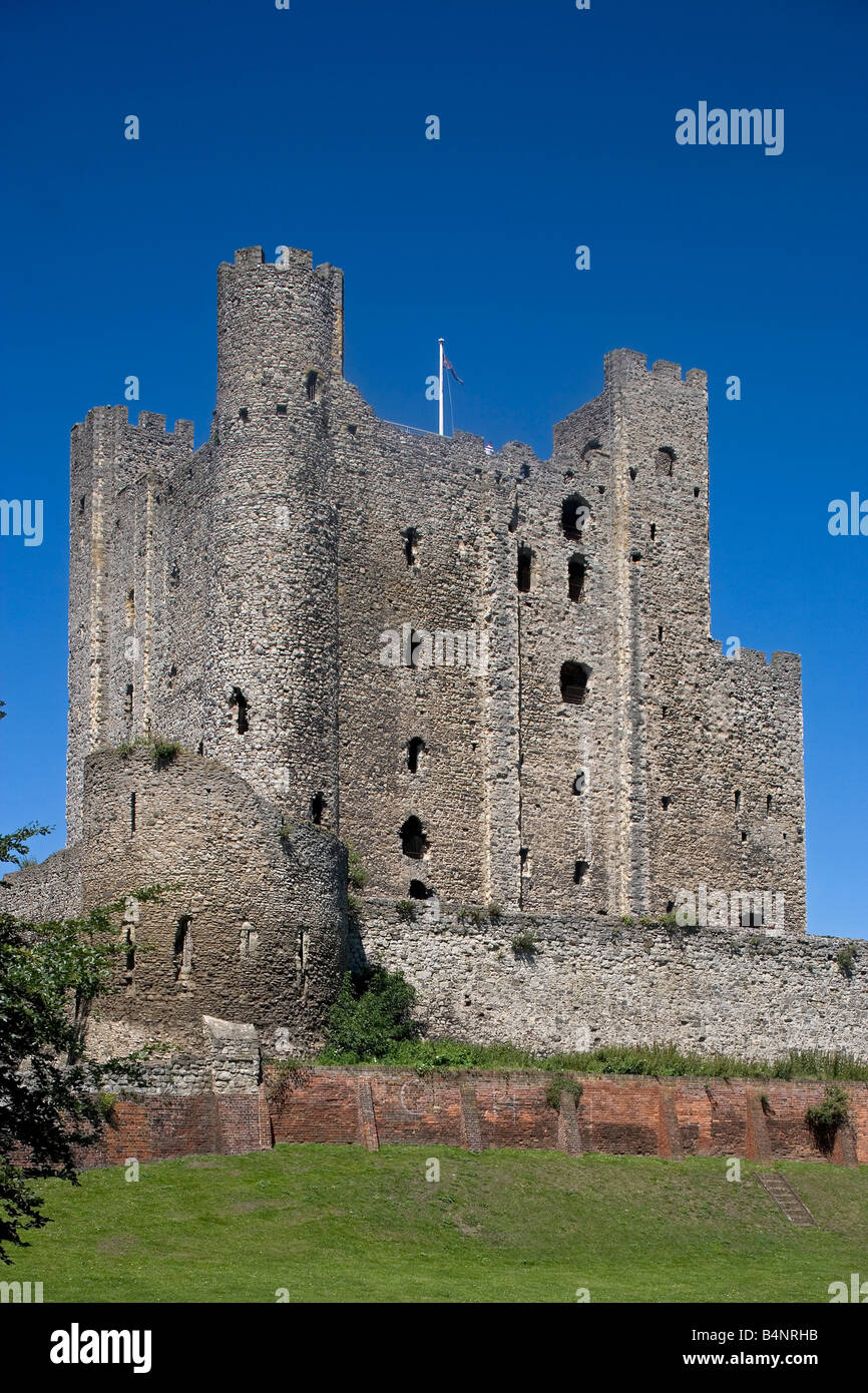 Donjon du Château de Rochester Norman 1127 par Guillaume de Corbeil Kent  Grande-bretagne Royaume-Uni Photo Stock - Alamy