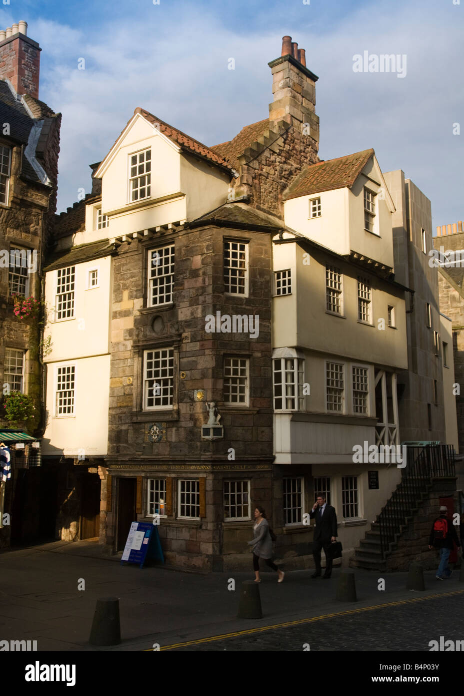La maison de John Knox dans le Royal Mile d'Édimbourg en Écosse Ville Banque D'Images