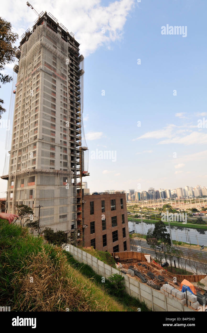 Site de construction d'un centre commercial à Sao Paulo Brésil Banque D'Images
