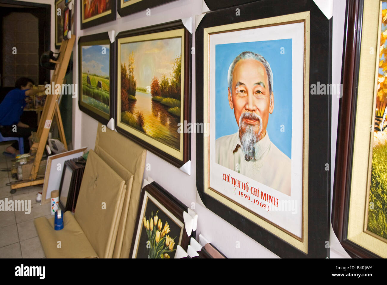 Art gallery Hanoi Vietnam Banque D'Images