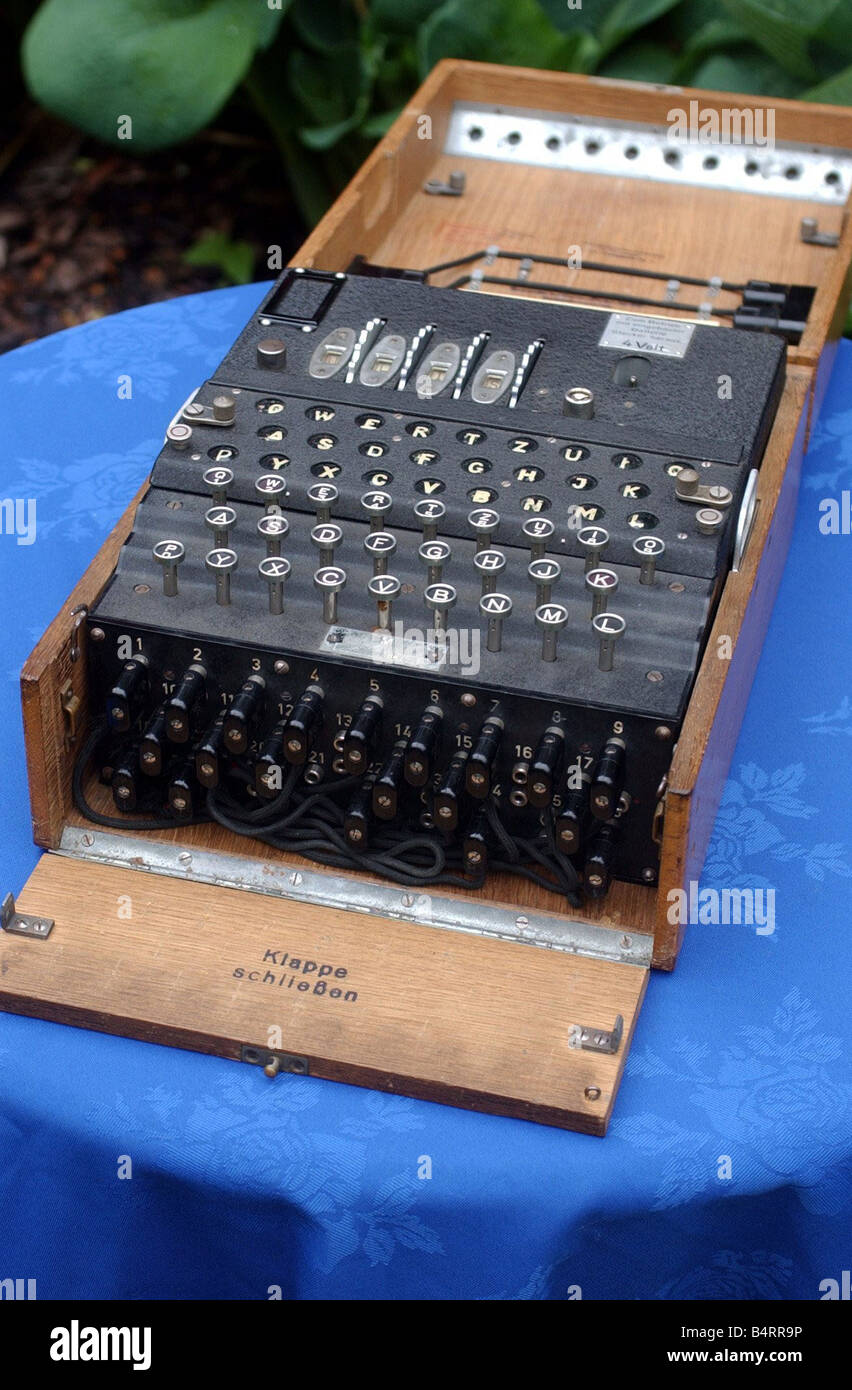 Le code de la machine enigma Betchley Park utilisé par les Allemands durant la Seconde Guerre mondiale Banque D'Images