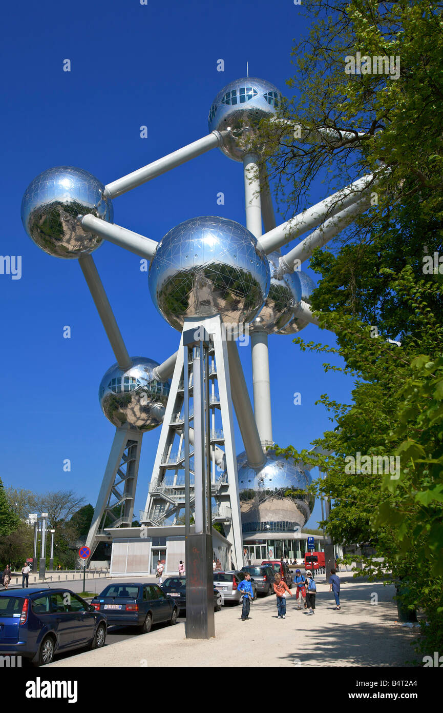 L'Atomium, le Parc du Heysel, Bruxelles, Belgique Banque D'Images