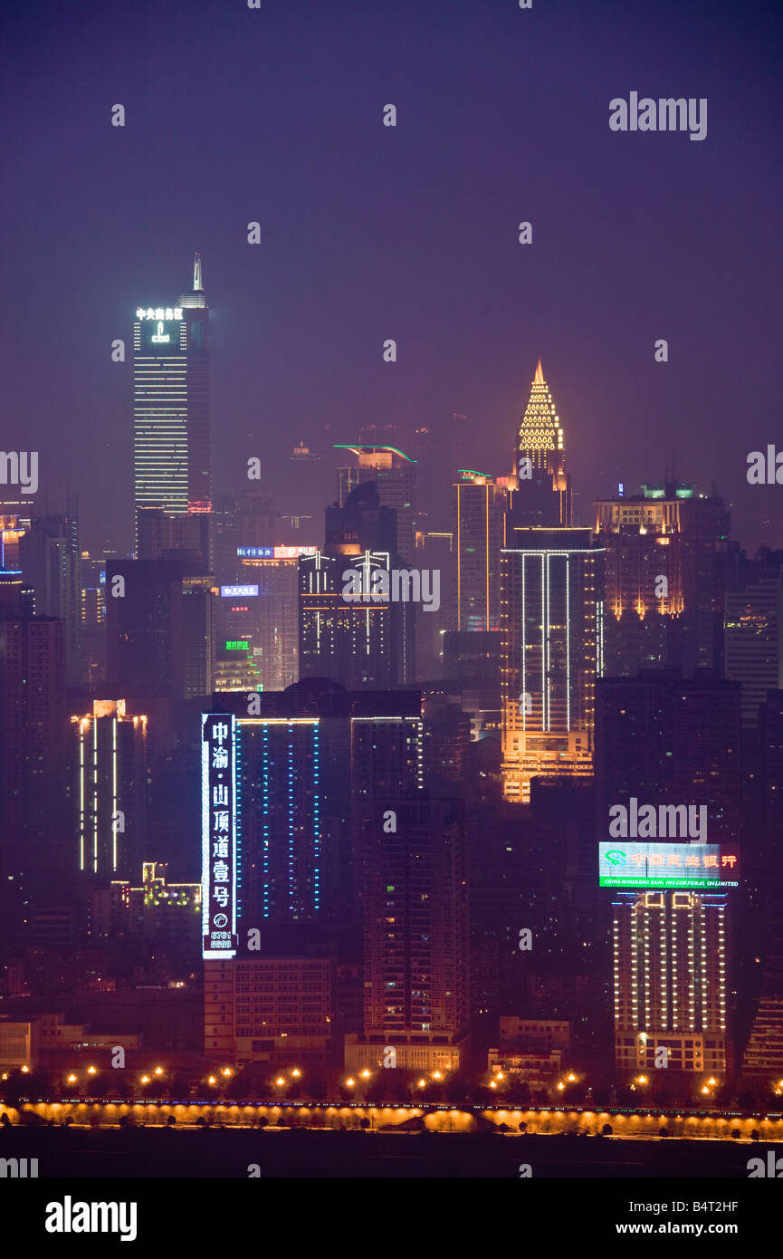 Chine, Province de Chongqing, Chongqing, le fleuve Yangtze, vue de Yikeshu Banque D'Images