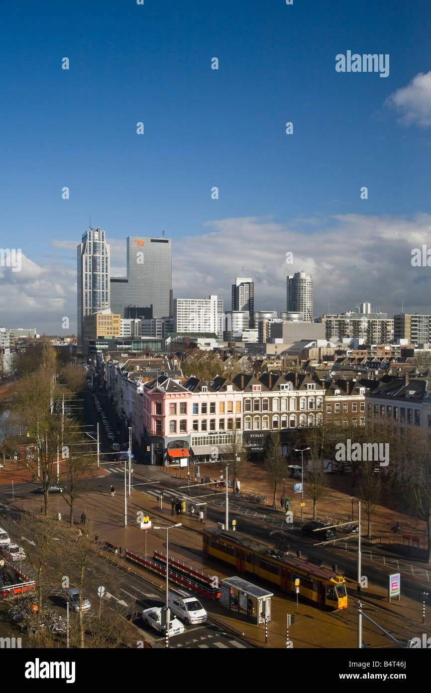 Le centre-ville de Rotterdam, Holland Banque D'Images