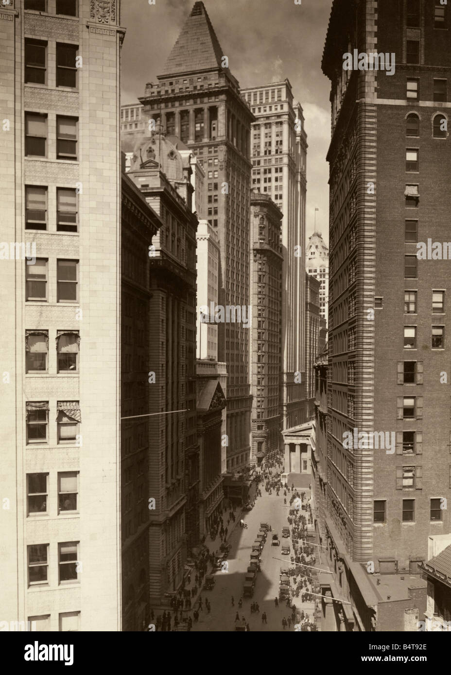 Géographie / voyages, États-Unis, New York City, Wall Street, vue, vers 1920, Banque D'Images