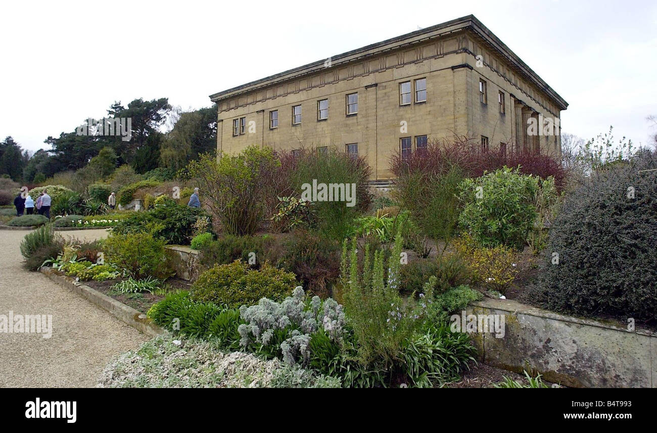 Belsay Hall Hall le château et les jardins Banque D'Images