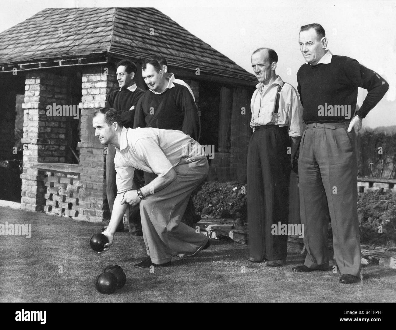 Activités mineurs au Hartford Hall playing bowls Banque D'Images