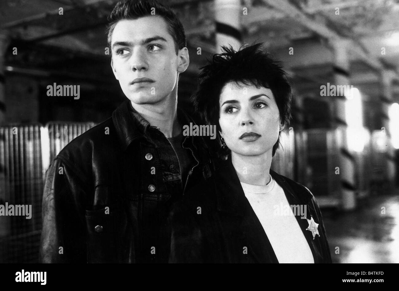 Le programme de télévision shopping avec Jude Law et Sadie Frost Juillet 1992 Banque D'Images