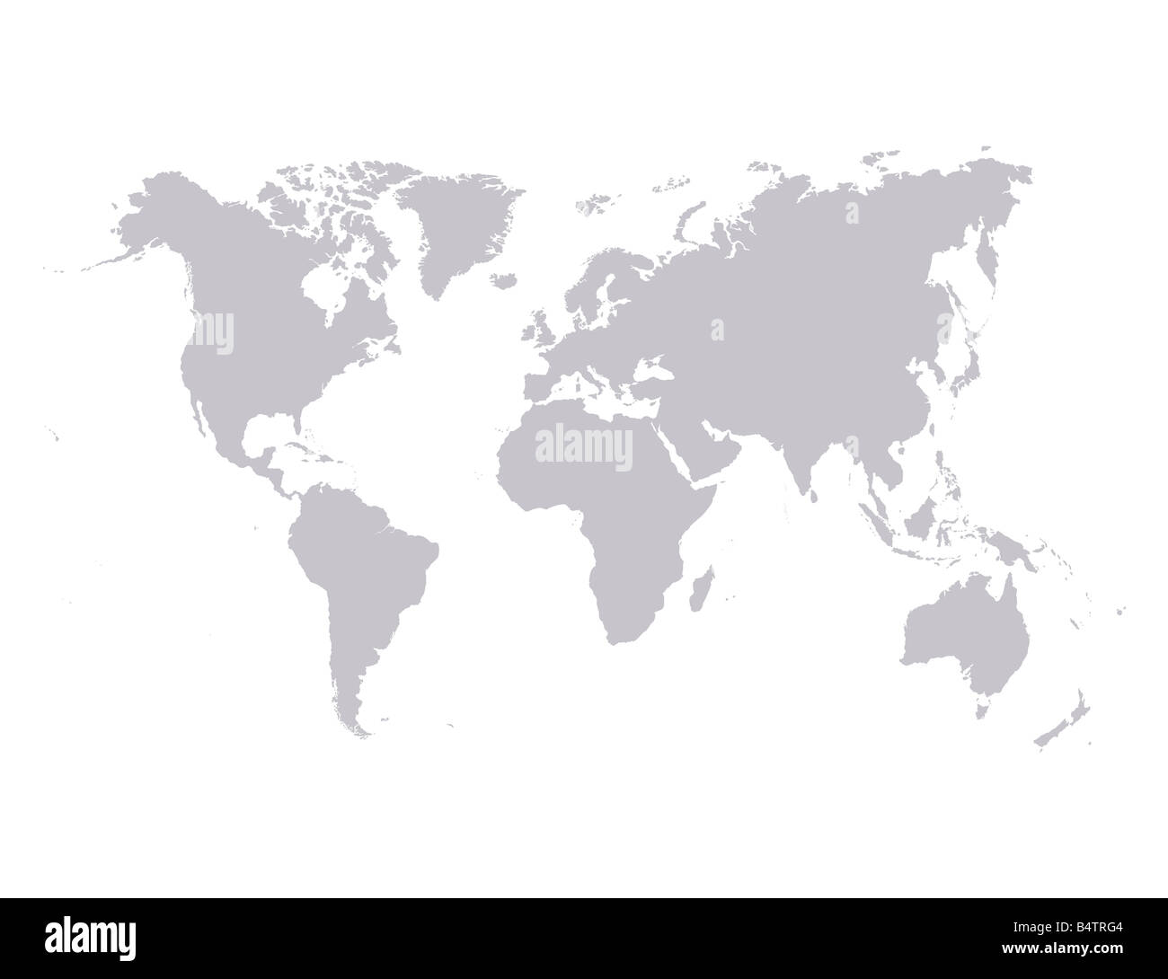 Carte du monde vecteur isolé sur fond blanc Photo Stock - Alamy