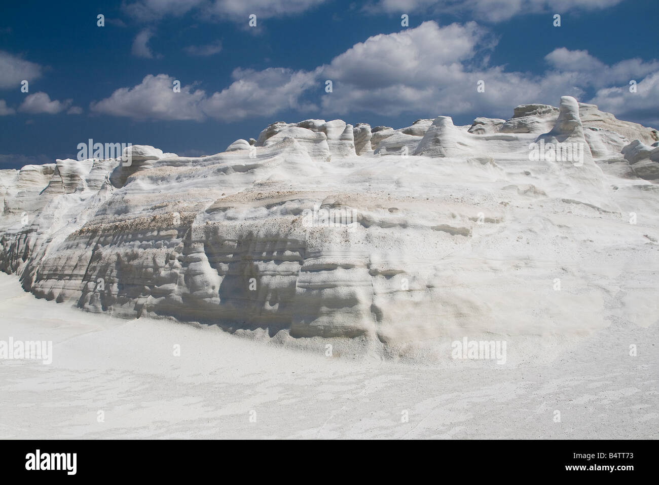 Plage de sarakiniko île de Milos cyclades - Grèce Banque D'Images