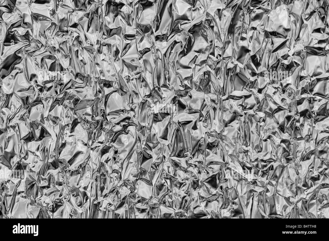 Extreme close up de la surface de papier aluminium - feuille Banque D'Images