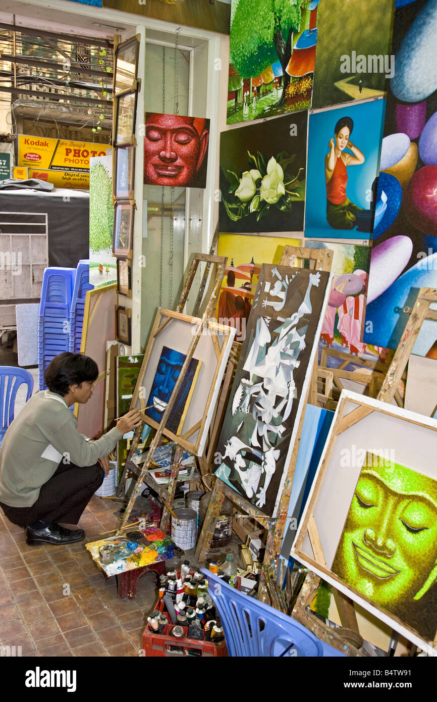 Art gallery Hanoi Vietnam Banque D'Images