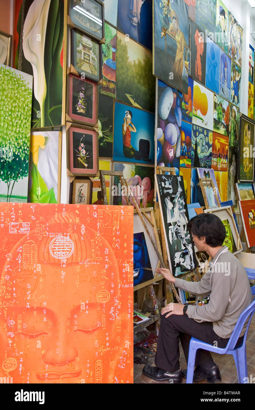 Art gallery Hanoi Vietnam Banque D'Images