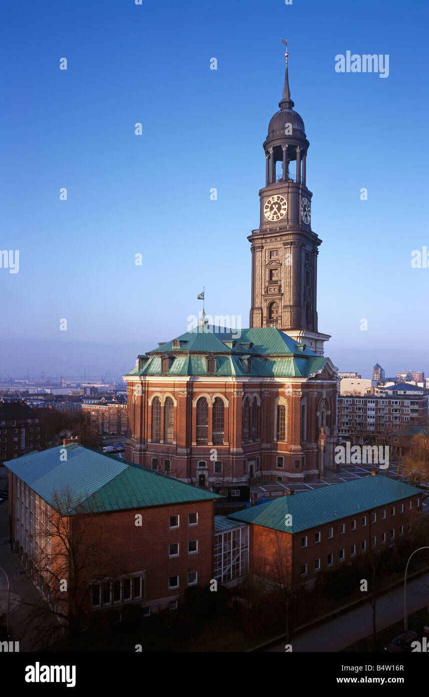 Hambourg, Michaeliskirche, Blick von Nord-Osten Saint-michel aus Banque D'Images