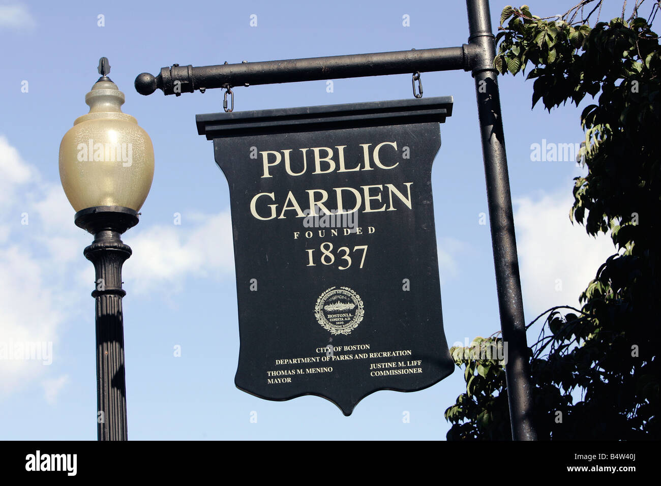 Jardin Public, Boston, Massachusetts Banque D'Images