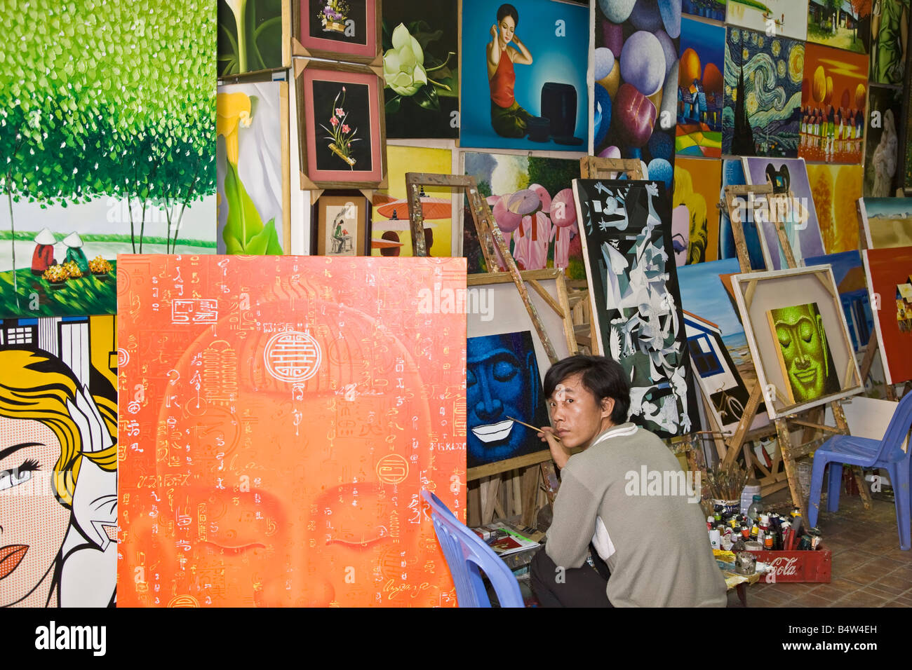 Art gallery Hanoi Vietnam Banque D'Images