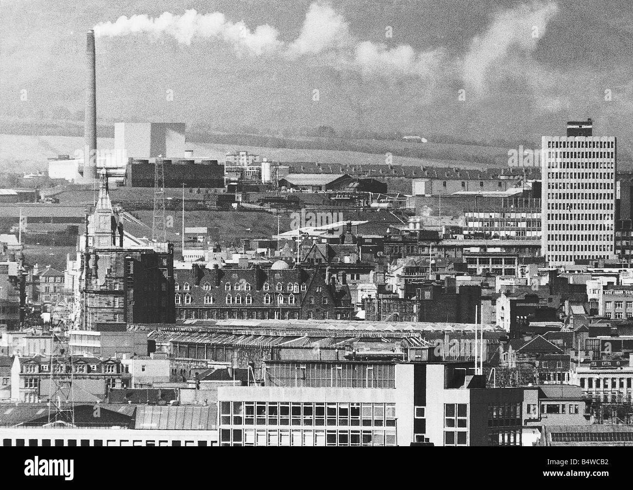 Scottish DISTILLERS GRAINS Port Dundas chimney Hill La vapeur d'eau de bâtiments à vapeur voir Glasgow city centre Banque D'Images