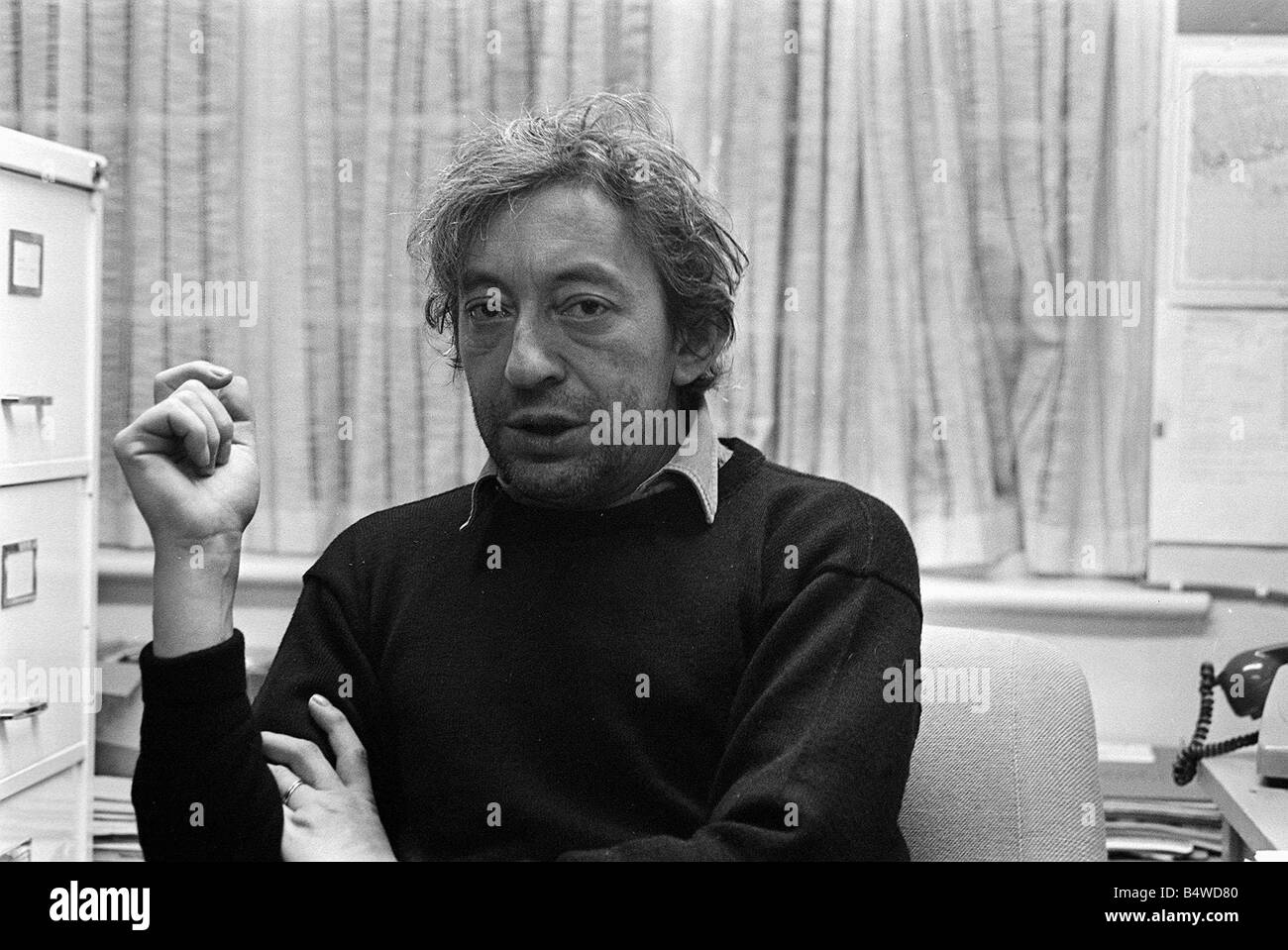 Serge Gainsbourg Novembre 1980 Auteur compositeur producteur du film à Londres Banque D'Images