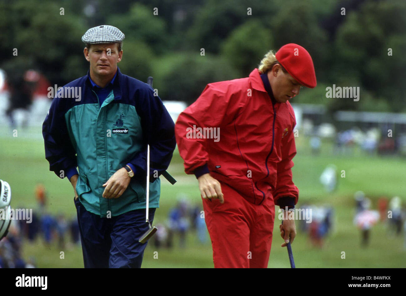Sandy Lyle avec Payne Stewart Juillet 1988 Banque D'Images