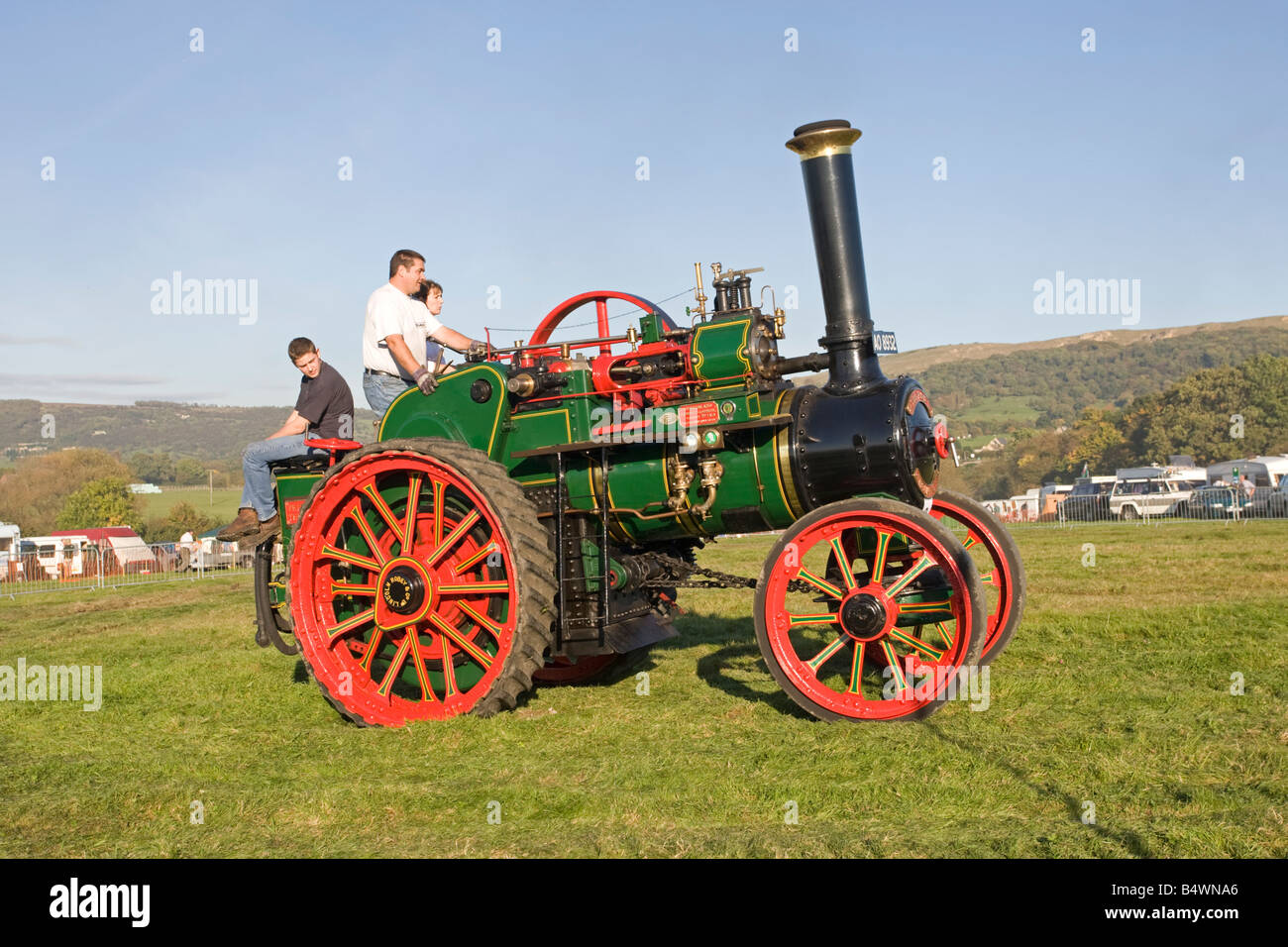 Traction à vapeur restauré Robey Rally l'Hippodrome de Cheltenham UK Banque D'Images