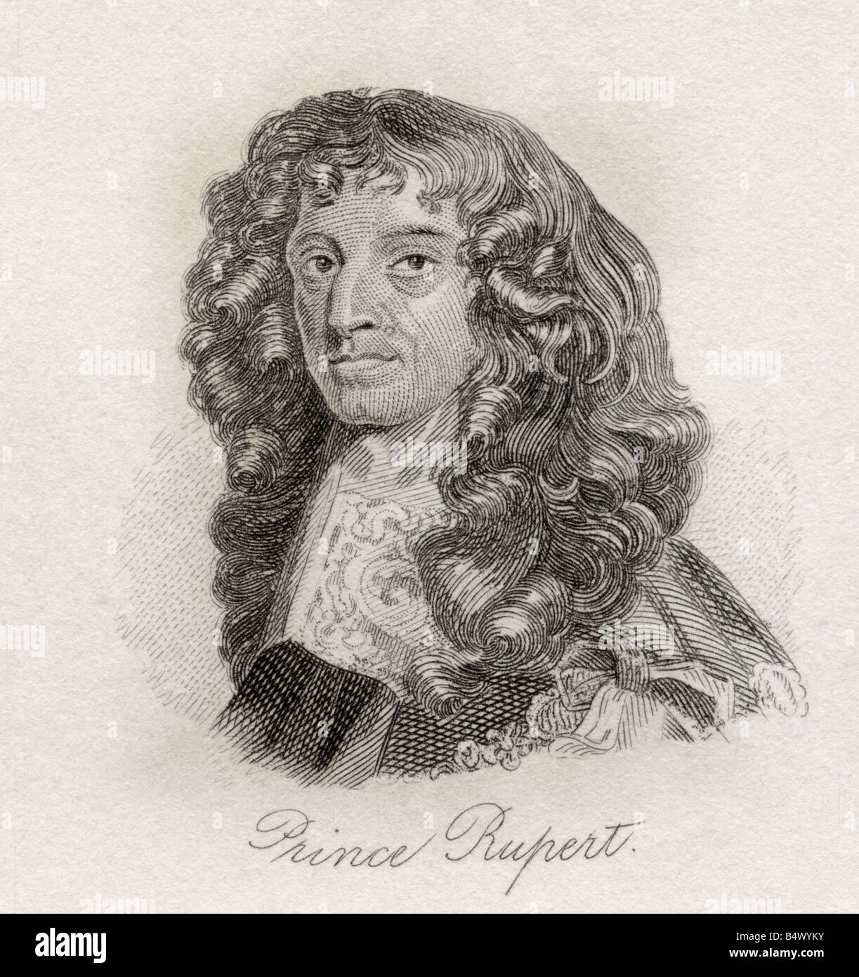 Rupert, comte Palatin du Rhin, duc de Bavière, communément appelé Prince Rupert du Rhin, de 1619 à 1682. Soldat et inventeur. Banque D'Images