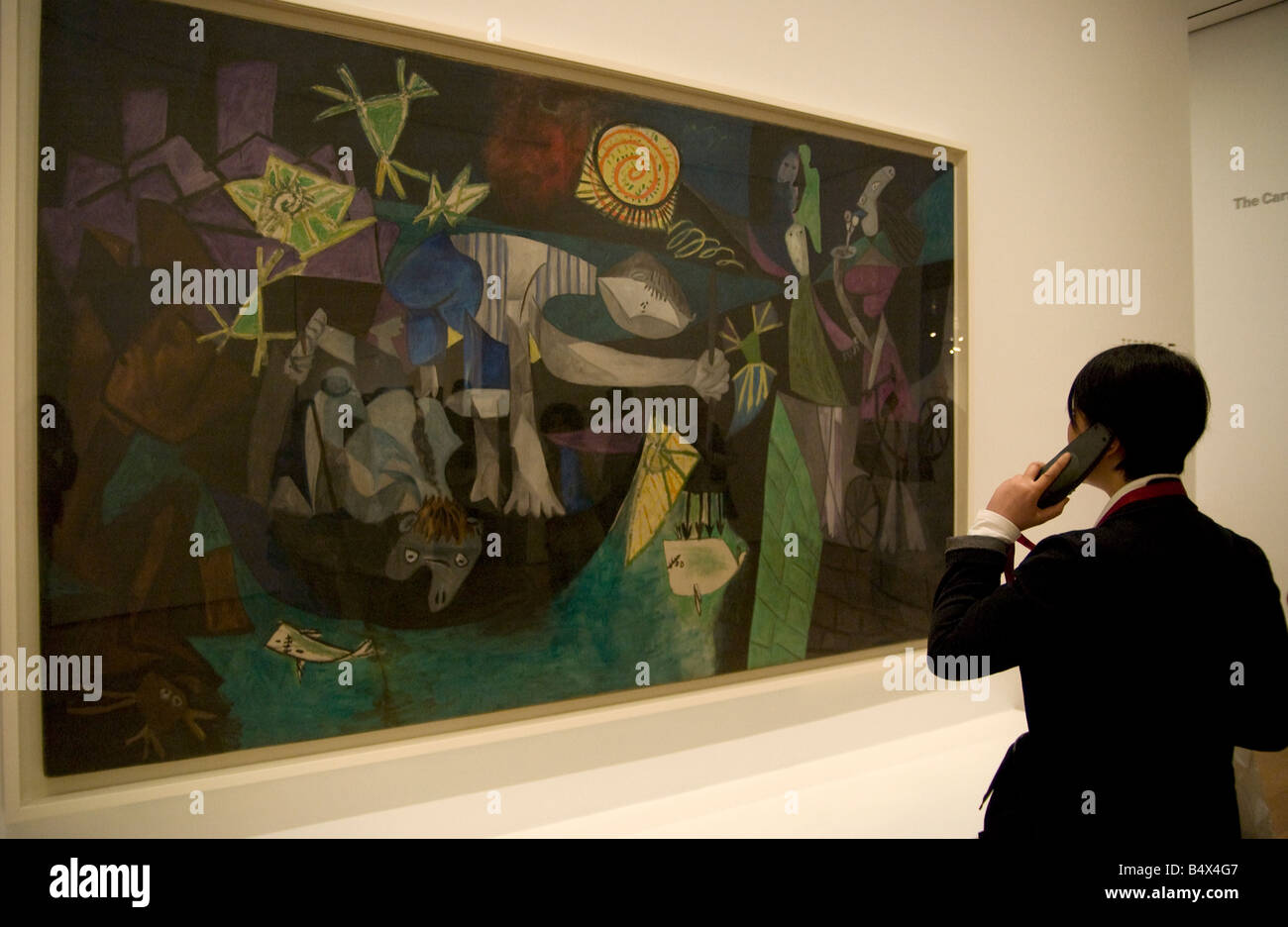 L'affichage d'une peinture de Picasso au Moma, New York Banque D'Images