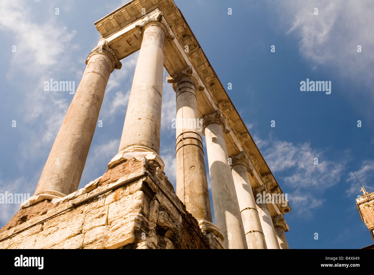 L'Italie ancienne colonne en pierre à rome forum Banque D'Images