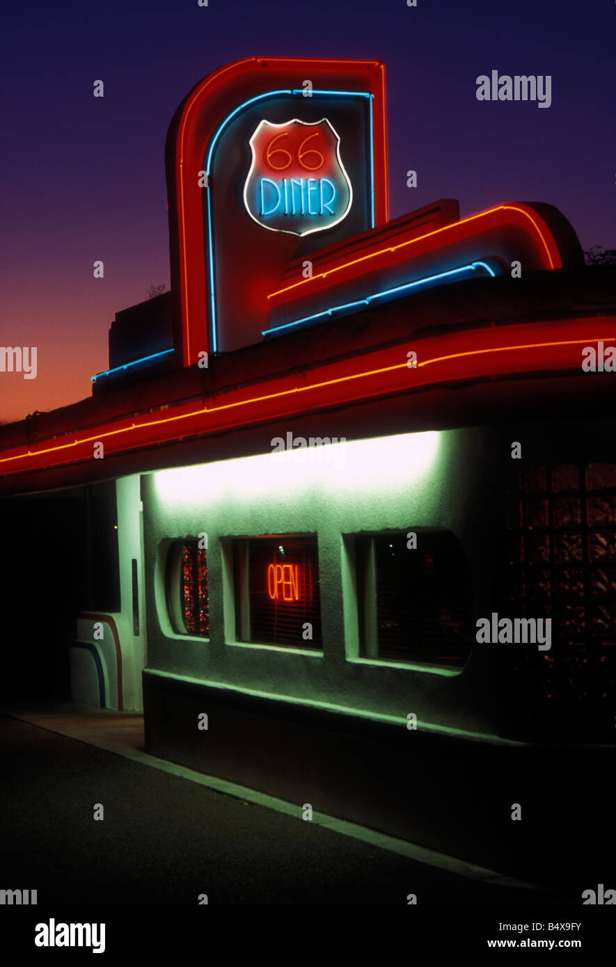 Route 66 diner americana Banque D'Images