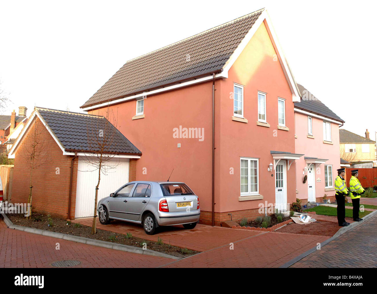 GV de Tom Stephen maison mère sur Orchard près du village de Eye Suffolk Stephen s a été arrêté par la police de Suffolk en rapport avec l'assassinat de cinq femmes locales au 18 décembre 2006 Banque D'Images