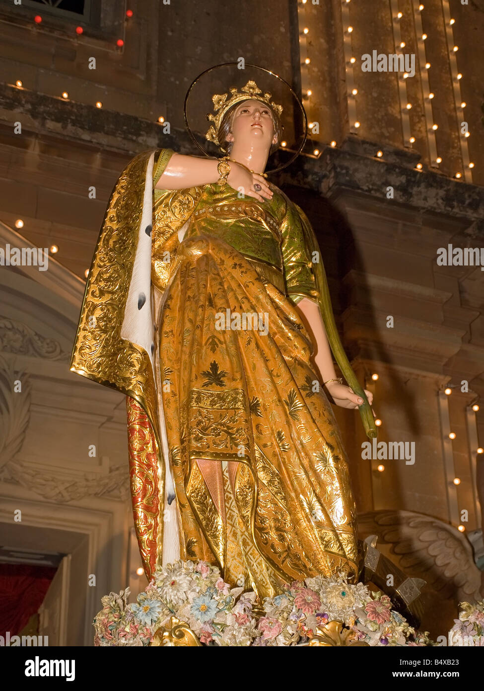 Statue de Sainte Catherine d'Alexandrie Banque D'Images