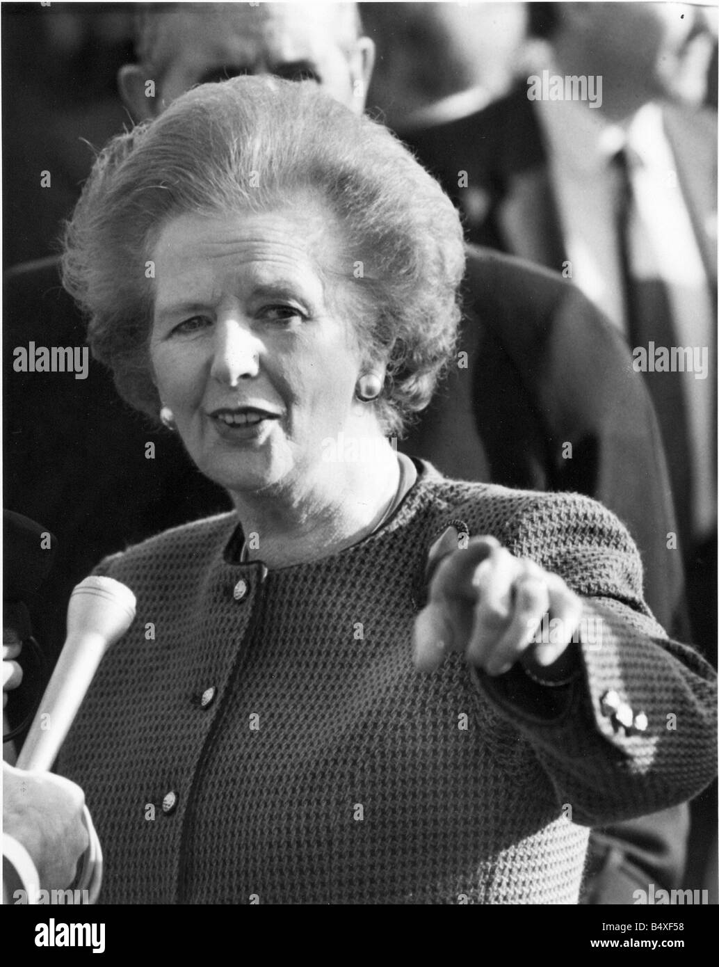 Margaret Thatcher lors de la cérémonie de pose de la pierre de fondation au St Peter s Basin Newcastle Quayside Banque D'Images