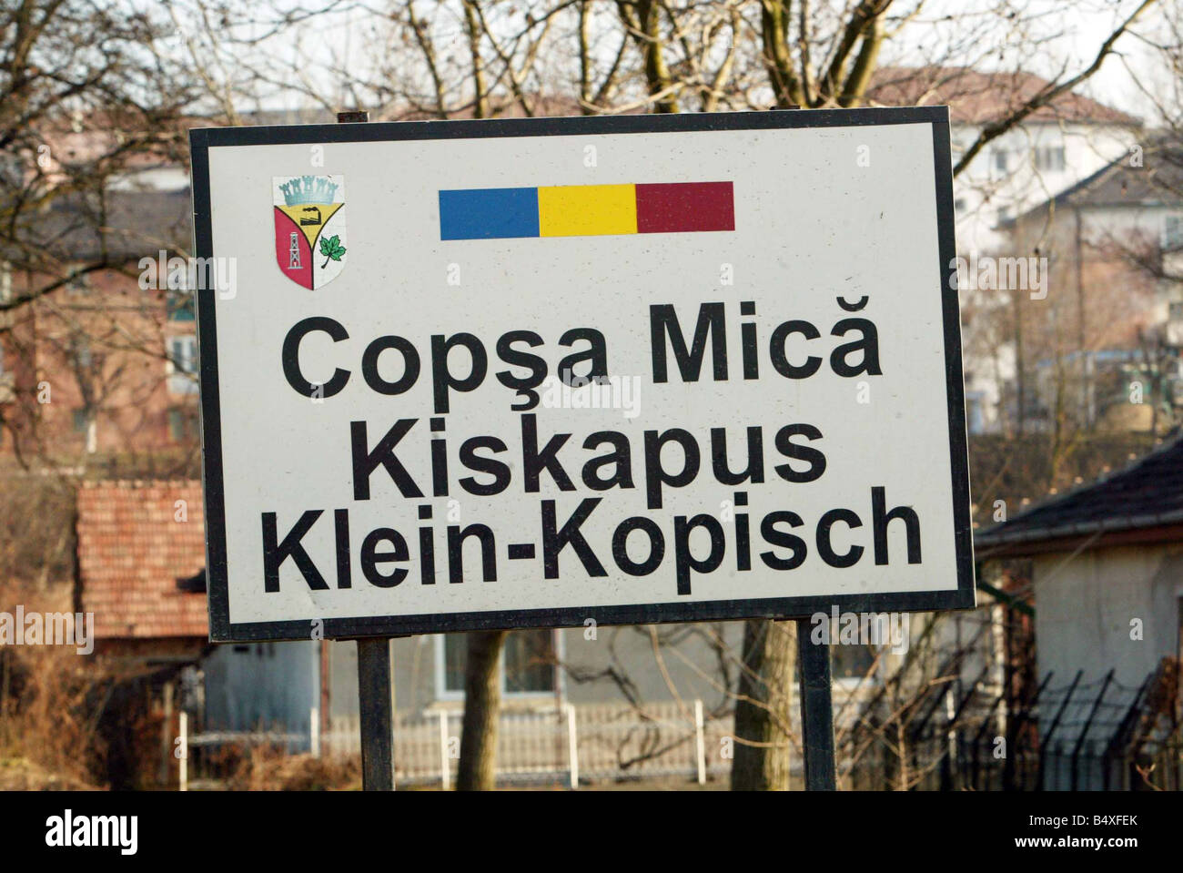 Copsa Mica Roumanie Novembre 2006 Copsa Mica place la plus polluée de l'Europe Banque D'Images