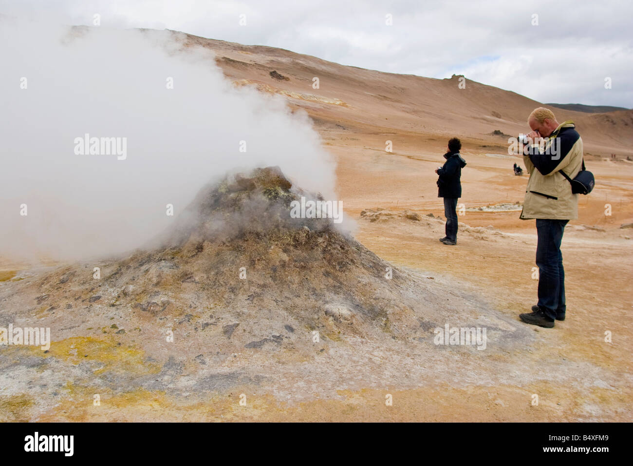 Water, zone géothermique Myvatn (Islande). Banque D'Images