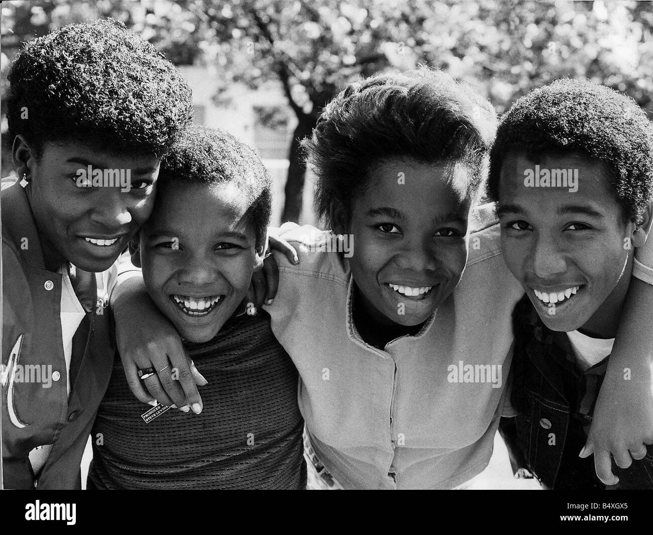 Bob Marley s enfants Sharon Steven Cedella et Ziggy Banque D'Images