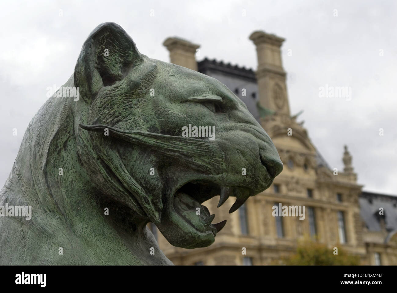 Tigre et gavial d'Antoine Louis Barye Banque D'Images