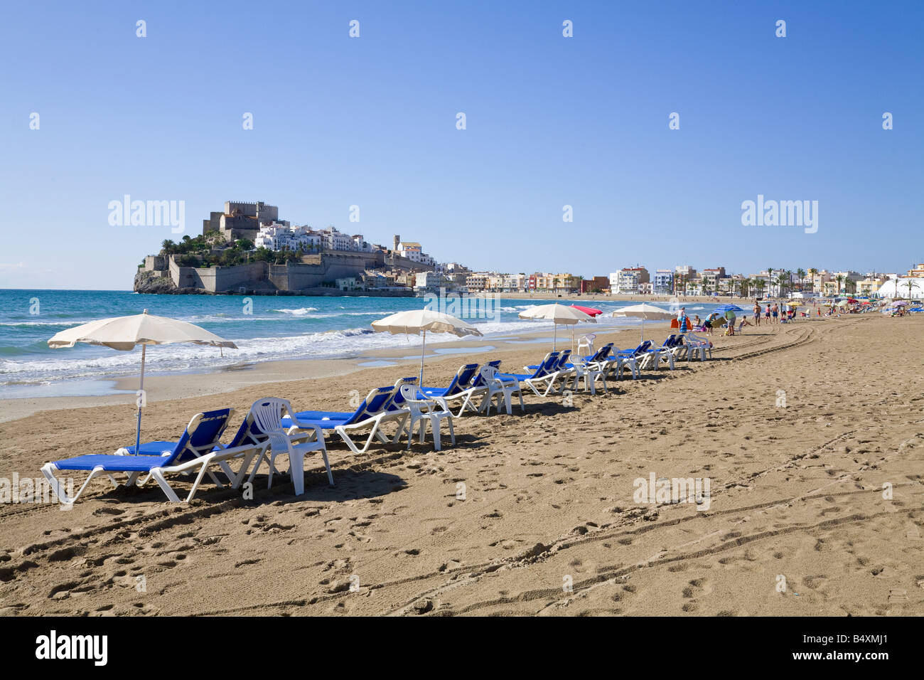 Peñíscola Peníscola Baleares Costa del Azahar Espagne Levante Alzahar Banque D'Images